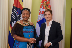 2 May 2024 The Speaker of the National Assembly of the Republic of Serbia Ana Brnabic and the Minister of Foreign Affairs and International Cooperation of the Kingdom of Eswatini Pholile Shakantu