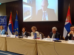 10. октобар 2024. Биљана Пантић Пиља и Марина Рагуш на сесији посвећеној регионалном развоју и безбедносним изазовима на Западном Балкану