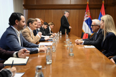 23. oktobar 2025. Predsednica Narodne skupštine sa ambasadorom Suverenog Vojnog Malteškog Reda u Beogradu