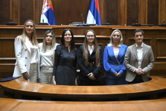 27. oktobar 2025. Predsednice Narodne skupštine i Vrhovnog suda sa novoizabranim sudijama