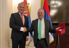 24 September 2025 The Head of the PFG with Argentina Dragan M. Markovic and the Ambassador of Argentina to Serbia H.E. Osvaldo Narciso Marsico