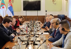 25. фебруар 2025. Чланови Одбора за спољне послове у разговору са члановима Парламентарне групе пријатељства Алжир – Србија