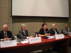 Participants of the discussion on the documentary on the Jewish suffering in the Holocaust