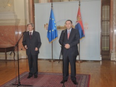 15. новембар 2013. Копредседавајући Парламентарном одбору Иван Андрић, народни посланик и Едуард Кукан, посланик Европског парламента