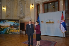 19 March 2015 The National Assembly Speaker opens the exhibition “Slovak naïve painting in Serbia”