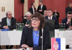 8. april 2019. Predsednica Narodnе skupštine Maja Gojković na Konferenciji predsednika parlamenta Evropske unije i predsednika parlamenata zemalja kandidata