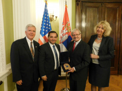 22 July 2019 National Assembly Deputy Speaker Prof. Dr Vladimir Marinkovic and Apollo 11 engineer David Vuich