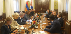 4. октобар 2019. Председница Народне скупштине Републике Србије Маја Гојковић са председником Републике Јерменије Арменом Саркисијаном
