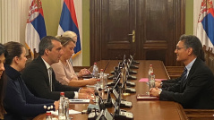 21 September 2022 National Assembly Speaker Dr Vladimir Orlic in meeting with the Ambassador of the Kingdom of Morocco to the Republic of Serbia, H.E. Mohammed Amine Belhaj