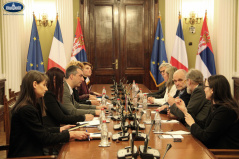 15 March 2023 The National Assembly Speaker in meeting with the members of the National Assembly of the Republic of France