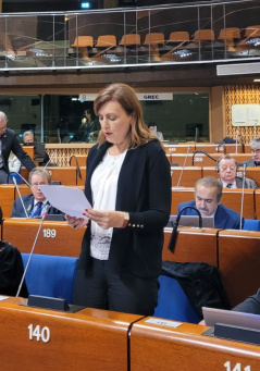 24 January 2023 The member of the standing delegation of the National Assembly of the Republic of Serbia to the Parliamentary Assembly of the Council of Europe Dubravka Filipovski