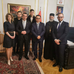 25 April 2023 The National Assembly Speaker with the representatives of the Serbian diaspora in the Czech Republic
