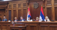 26 April 2023 National Assembly Deputy Speaker Snezana Paunovic addresses the celebration of Girls in ICT Day 