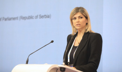 3. јун 2026. Чланица делегације Народне скупштине у Интерпарламентарној унији и чланица Бироа младих парламентараца ИПУ Ивана Стаматовић (фото © Народна скупштина / Милош Мишков)