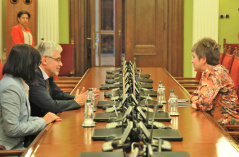 9. septembar 2026. Potpredsednica Narodne skupštine i predsednica Odbora za evropske integracije Elvira Kovač i specijalni izaslanik za Zapadni Balkan MSP Mađarske (foto © Narodna skupština / Miloš Miškov)