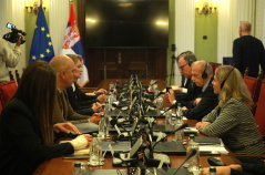 13. oktobar 2026. Delegacija PSSE sa predstavnicima parlamentarnih stranaka (foto © Narodna skupština / Miloš Miškov)